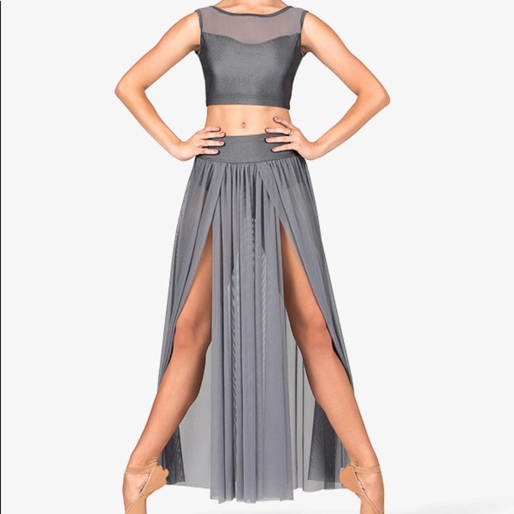 Long Mesh Dance Skirt